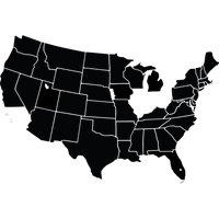 美国地图.S. 主要是南加州、伊利诺伊州、印第安纳州、俄亥俄州和爱荷华州西南部
