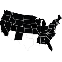 英国地图.S. 重点是阿肯色州、俄克拉荷马州、德克萨斯州、路易斯安那州和亚利桑那州