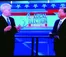 A picture of two men on a television news broadcast