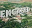 An aerial view of campus with the word "Engaged" on top of it