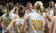 A picture of the Dordt Women's Basketball team during a time-out