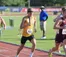 A picture of a Dordt runner during a track race