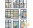 Clip art of many figures in different windows