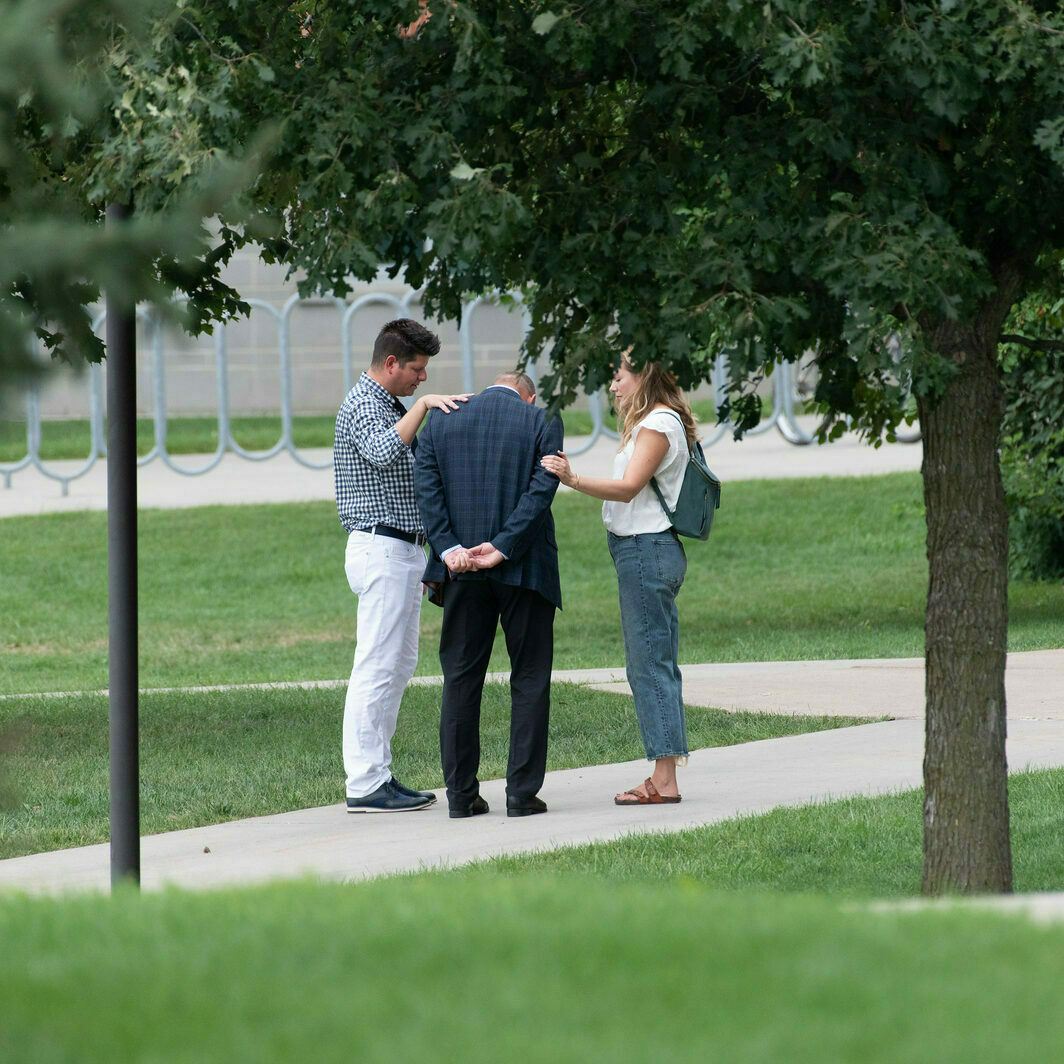 Dordt staff pray on campus