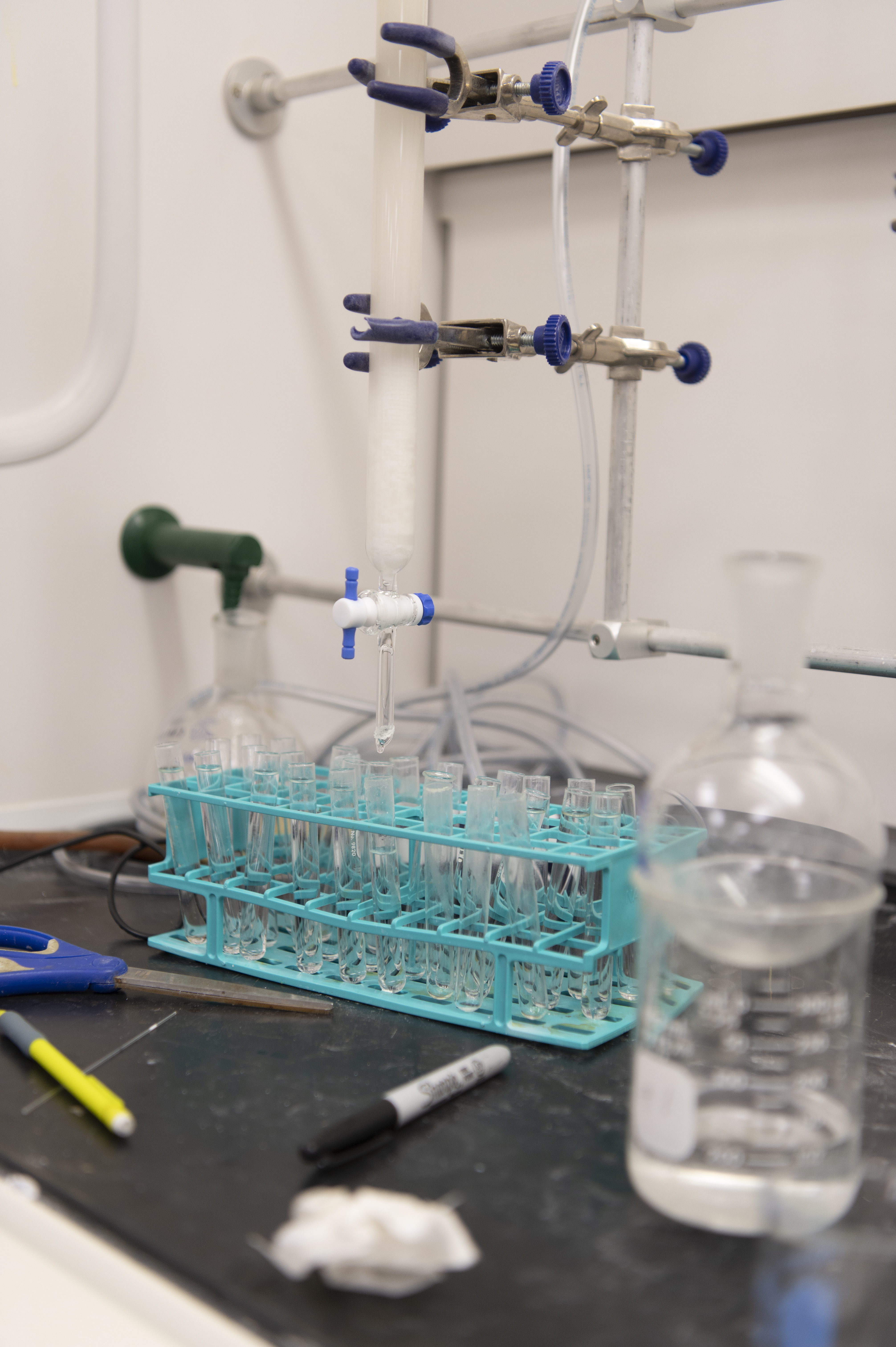 A picture of test tubes in a lab