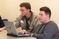 Male students working on their computer