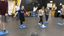 Class balances on foam blocks
