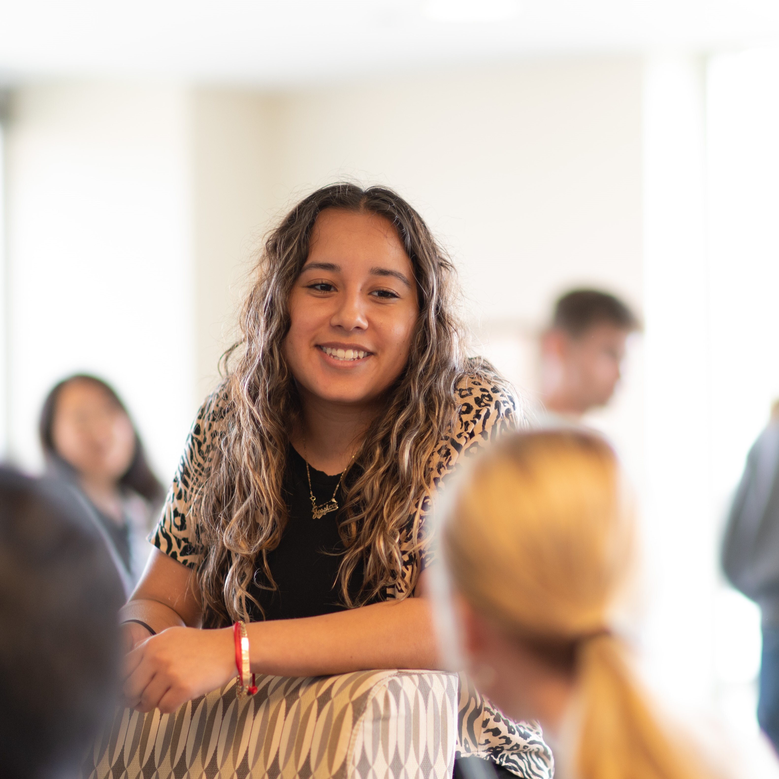 Female student smiling