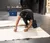 Male student working on props
