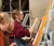 Female student painting