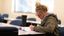 Female student writing