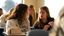 Female students having a discussion