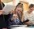 Female student uses her calculator