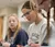 Female students working with chemicals