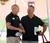 father laughing with admissions counselor