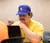 Student studies on his computer