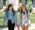 Students walking a crossed campus