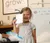 Little girl showing what she had drawn