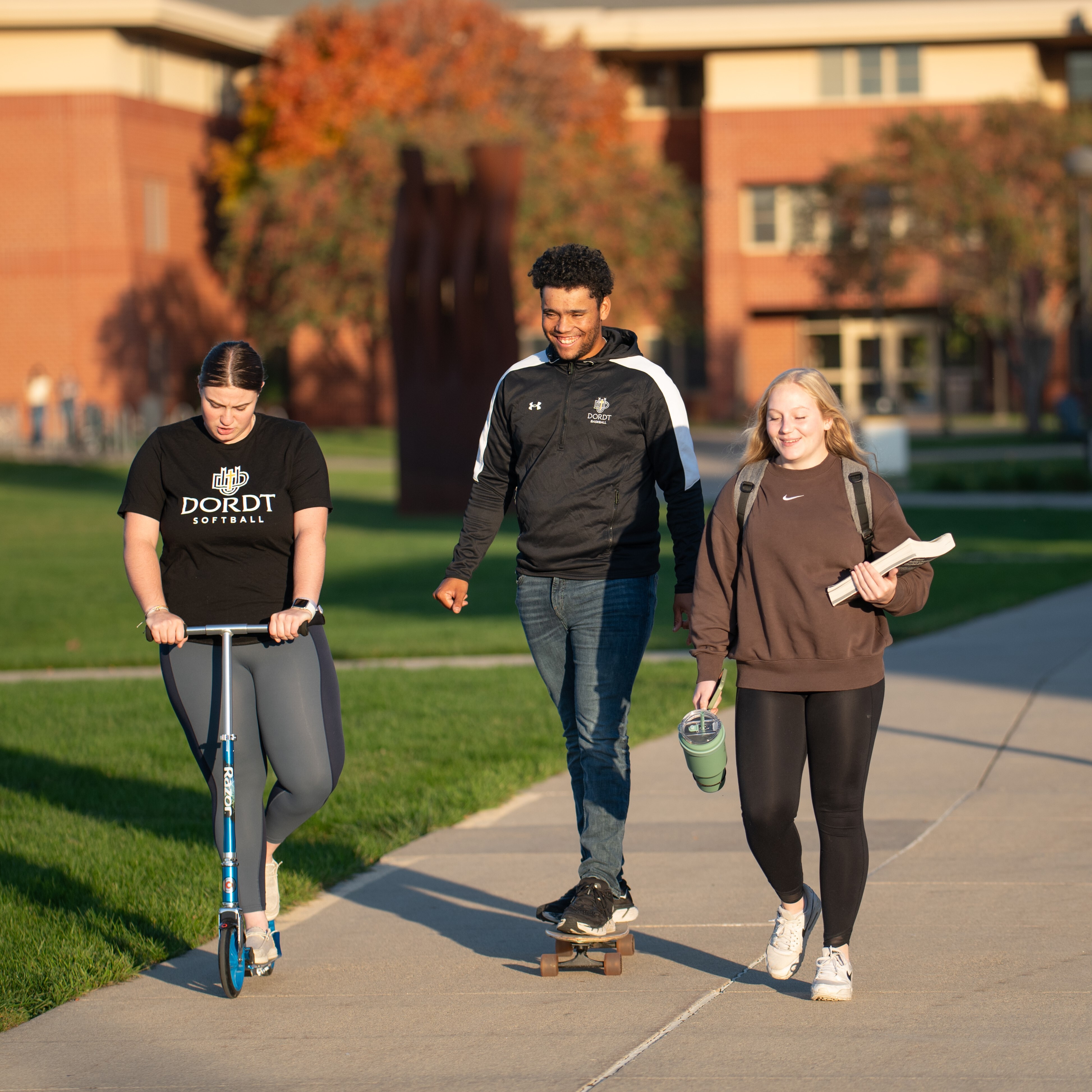 Group of students walking together