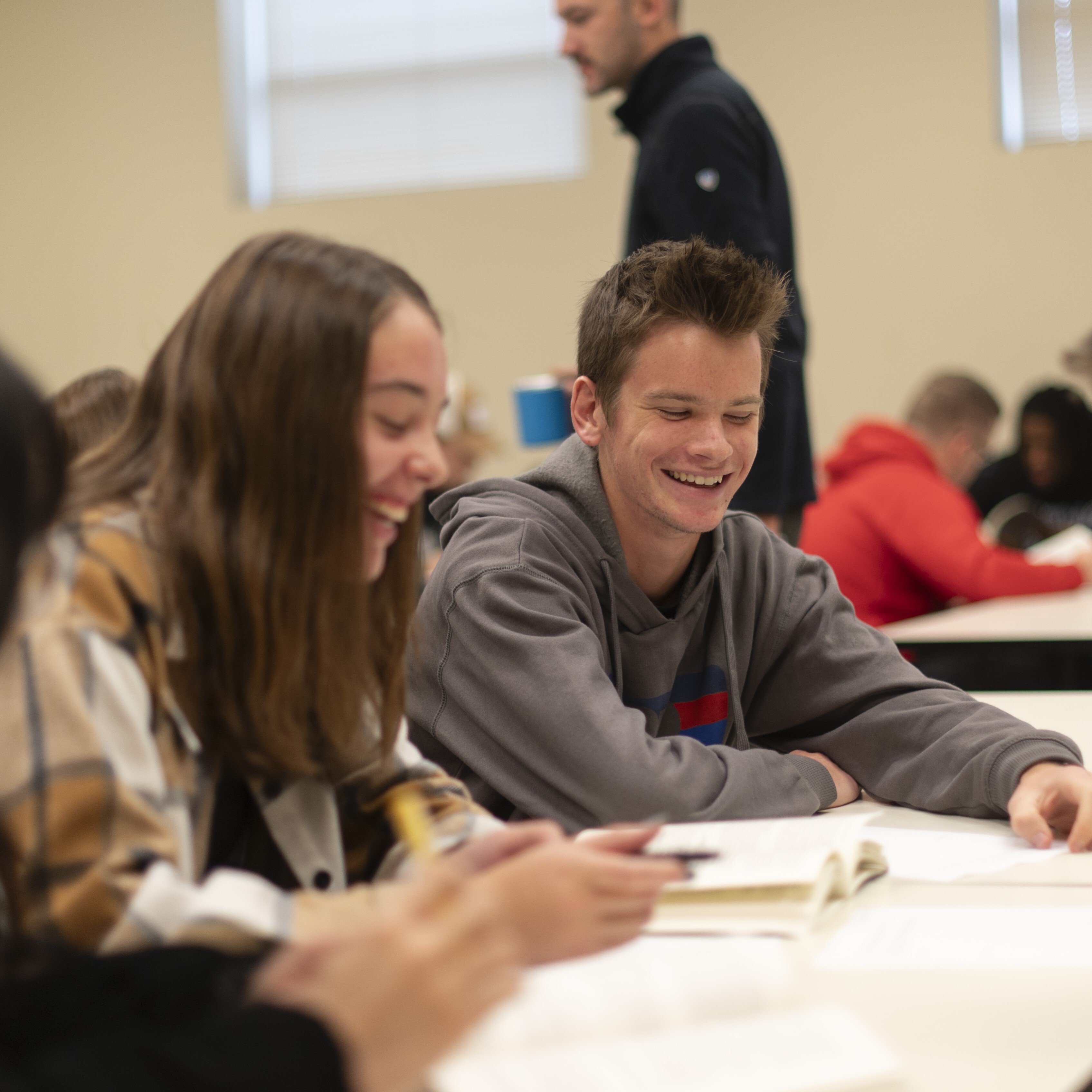 Students working together