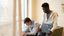 Male students working together
