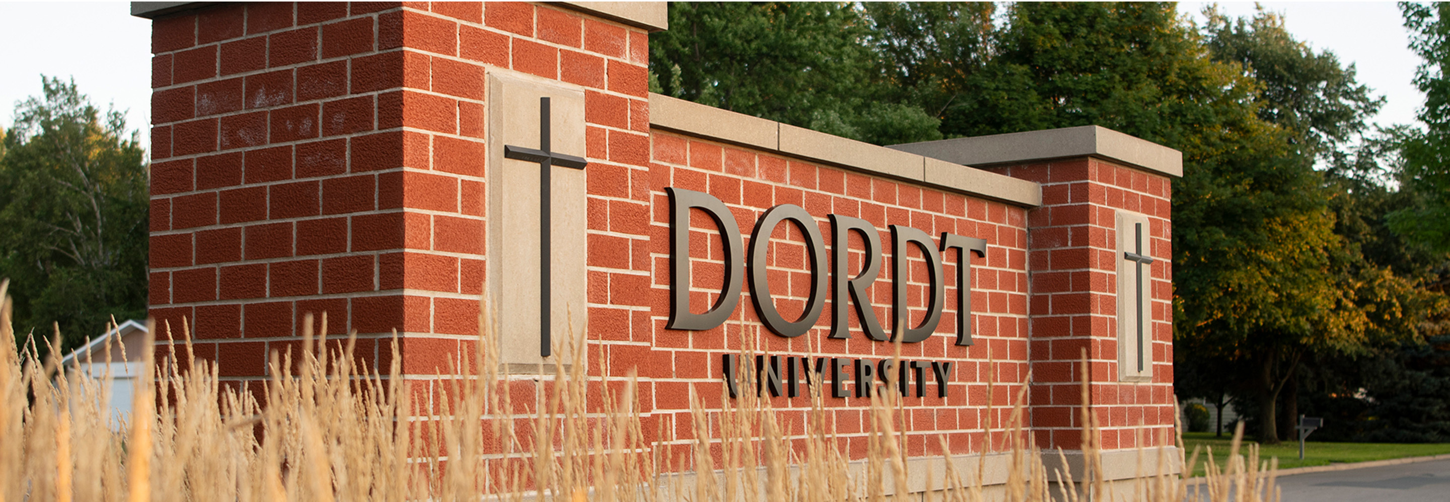 The Dordt University brick sign