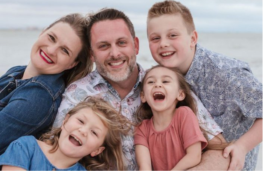 A picture of a family taking a picture