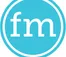 The First Monday Speaker Series teal FM circle logo