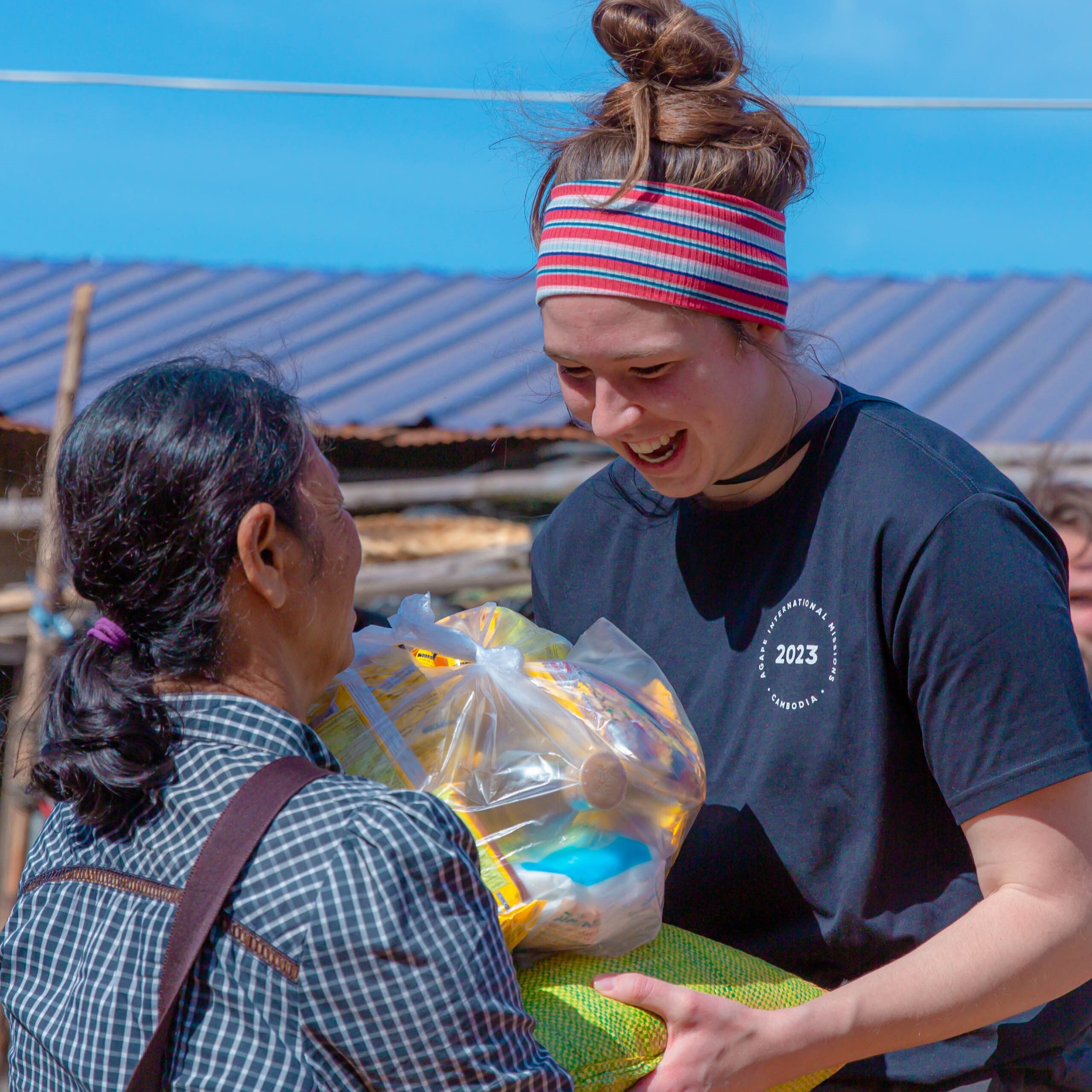 Female student on a mission trip