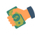 dual credit hand holding money icon