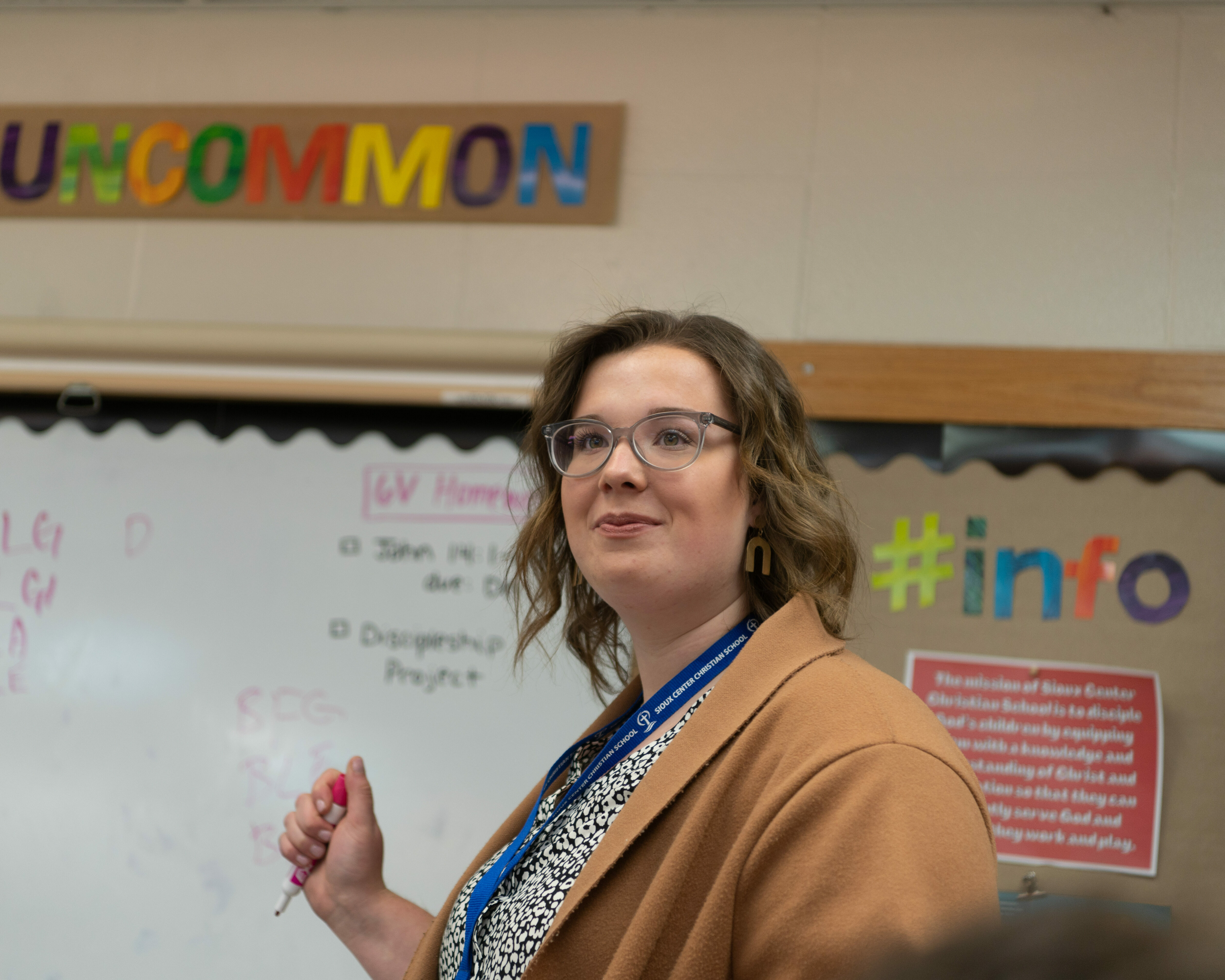 an educator gazes out