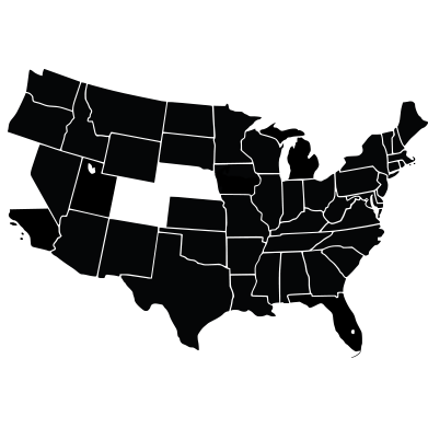 A map of the U.S. with northern and central California, Colorado, and Nebraska highlighted