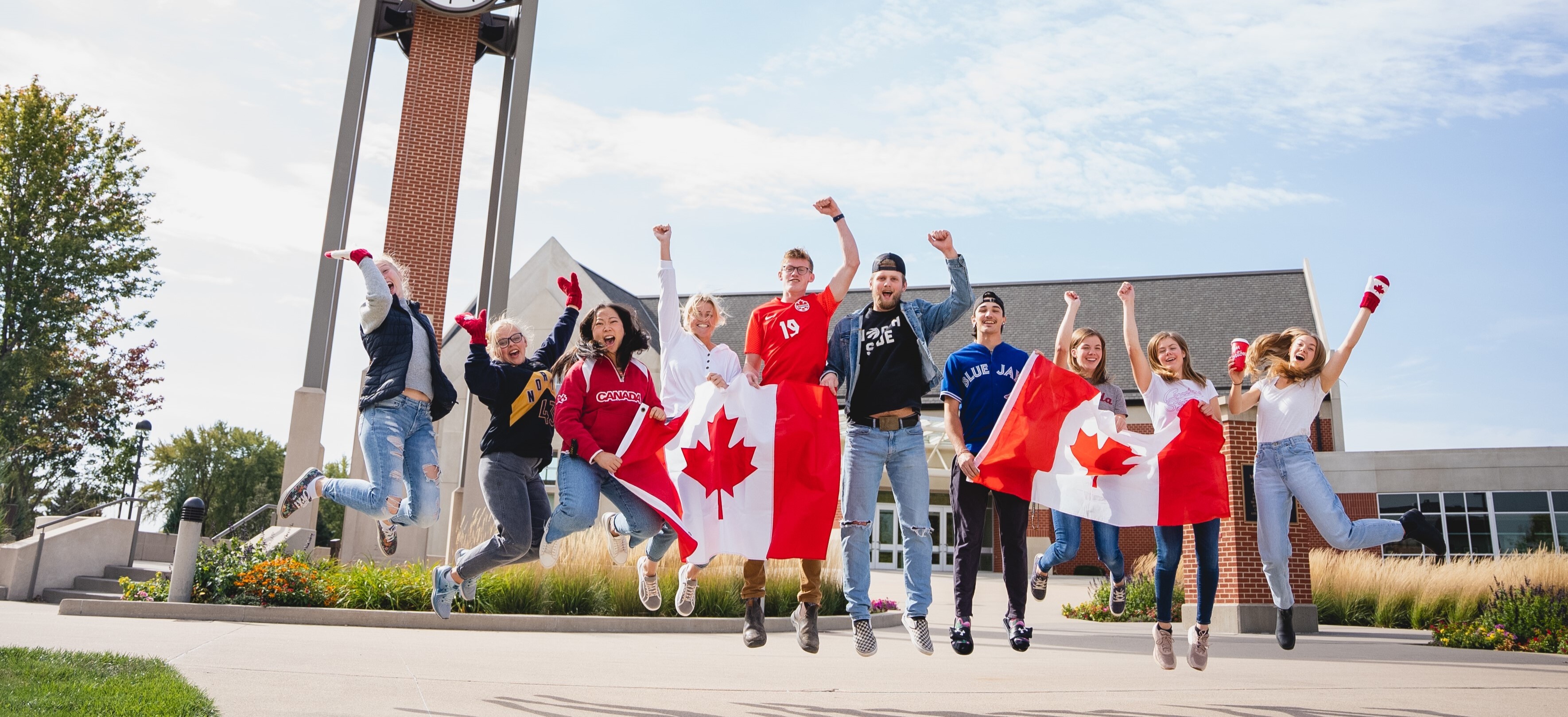 Students celebrating Canadian Thanksgiving