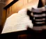 a photo of an organ with music on it
