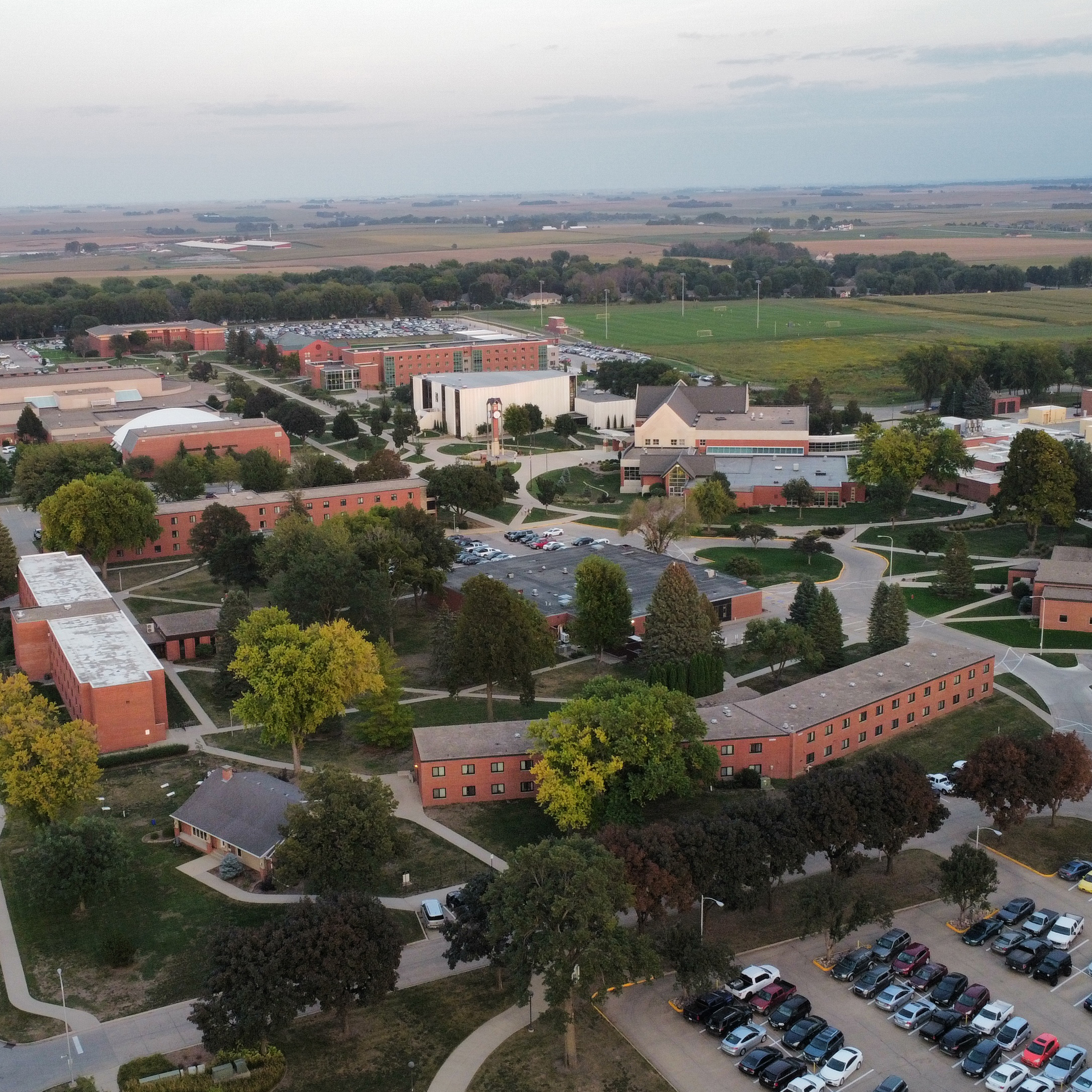 Sky view of campus