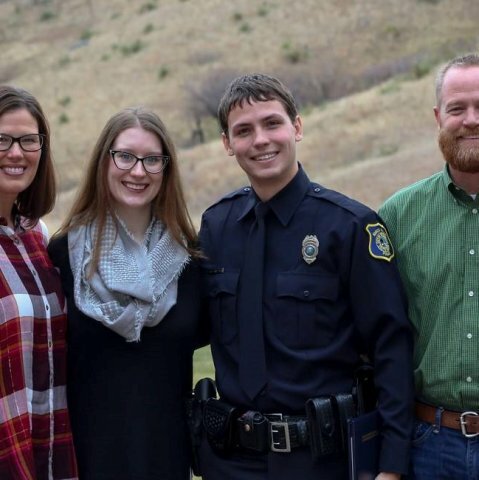 A picture of Jacob VanDyken with his family
