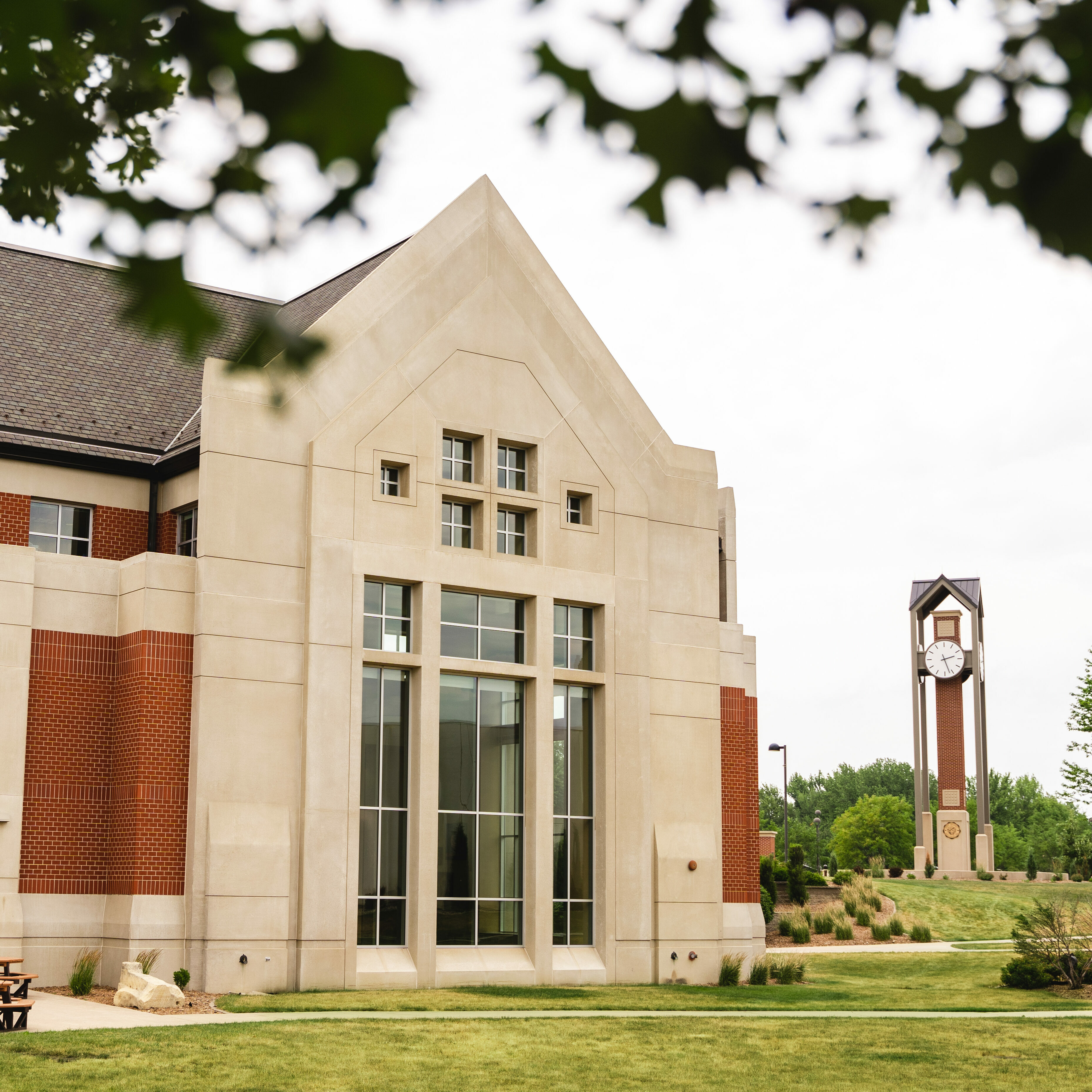 A side view of Dordt's Campus Center