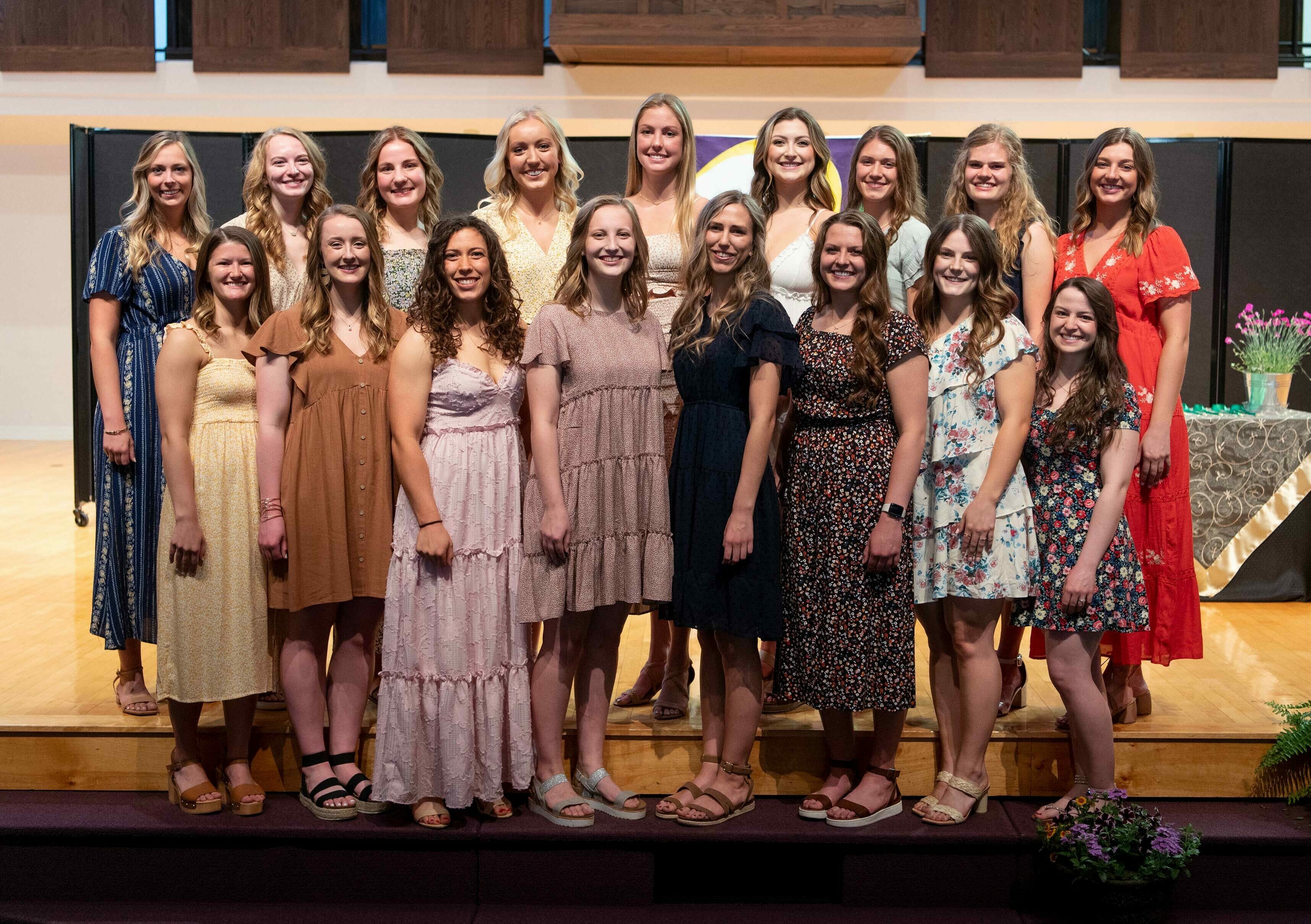 group of nursing students at their pinning ceremony