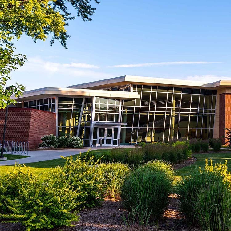 A front exterior view of the Science and Technology Center