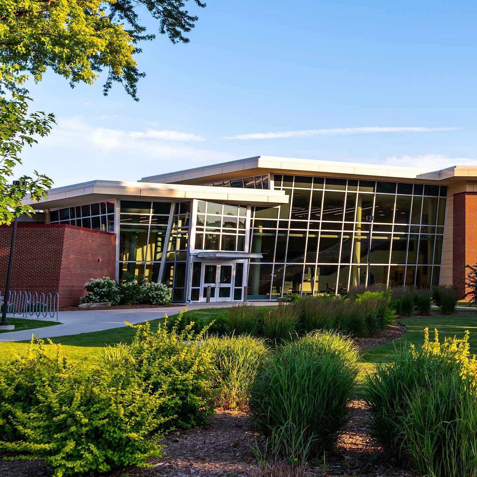 A front exterior view of the Science and Technology Center